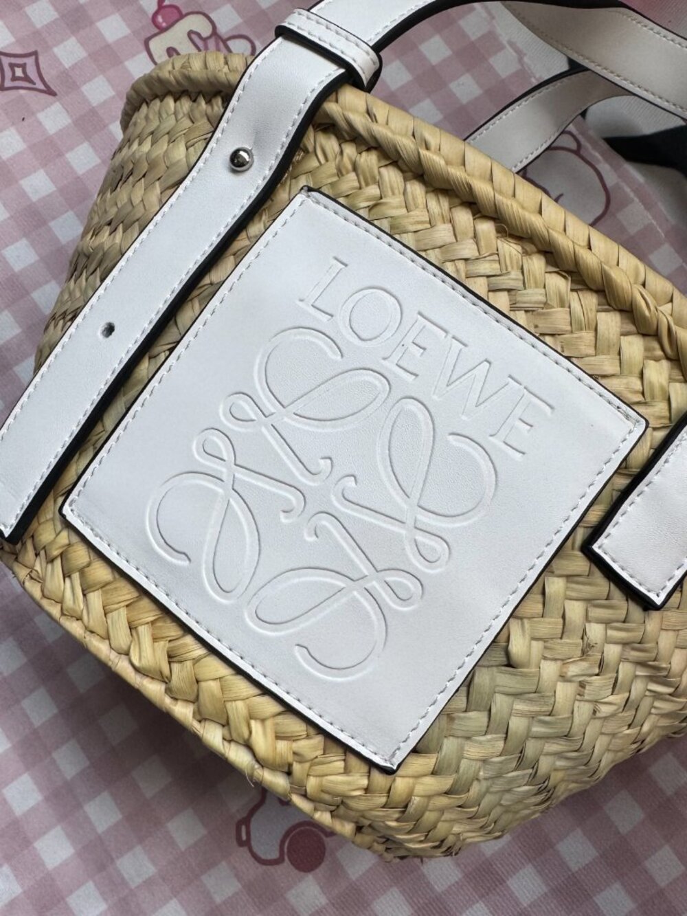 Loewe Raffia Woven Basket Tote Bag - Picture 2 of 10